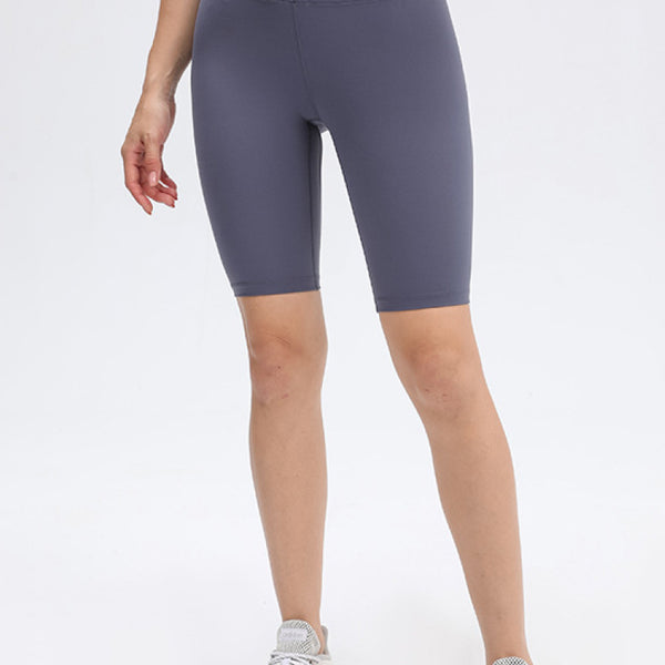 Yocwear High Waist Hook & Eye Biker Shorts