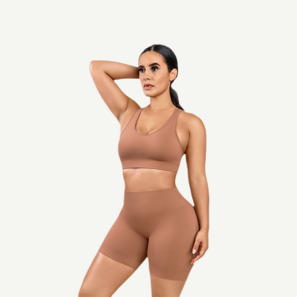 Yocwear Sporty Sports Bra and Biker Shorts Set