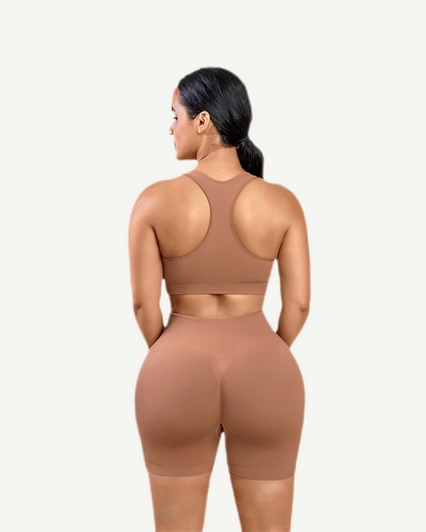 Yocwear Sporty Sports Bra and Biker Shorts Set