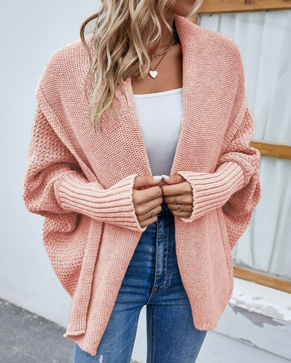 Yocwear Open Front Dolman Sleeve Cardigan
