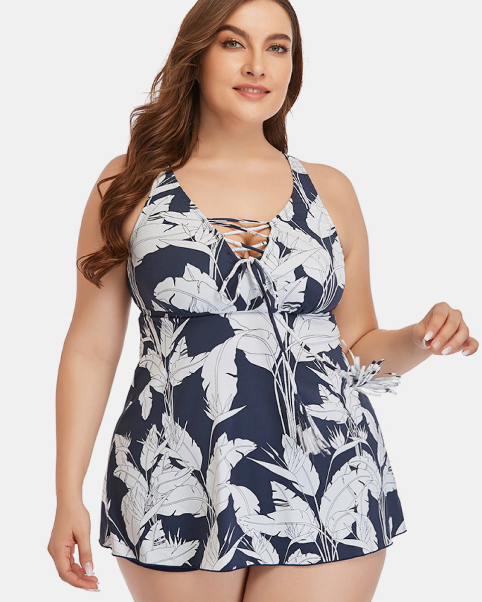 Yocwear Leafy Print Sexy Two-Piece Swim Set