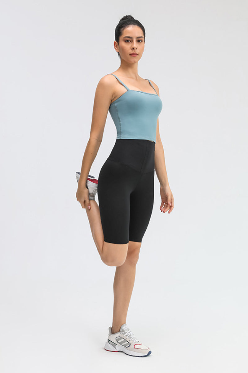 Yocwear High Waist Hook & Eye Biker Shorts