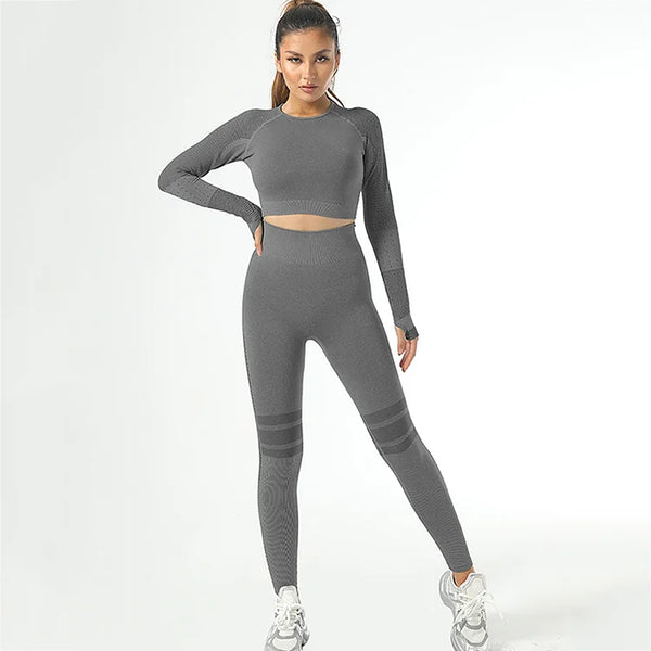 Yocwear Sporty Long Sleeve & High Waisted Legging Set