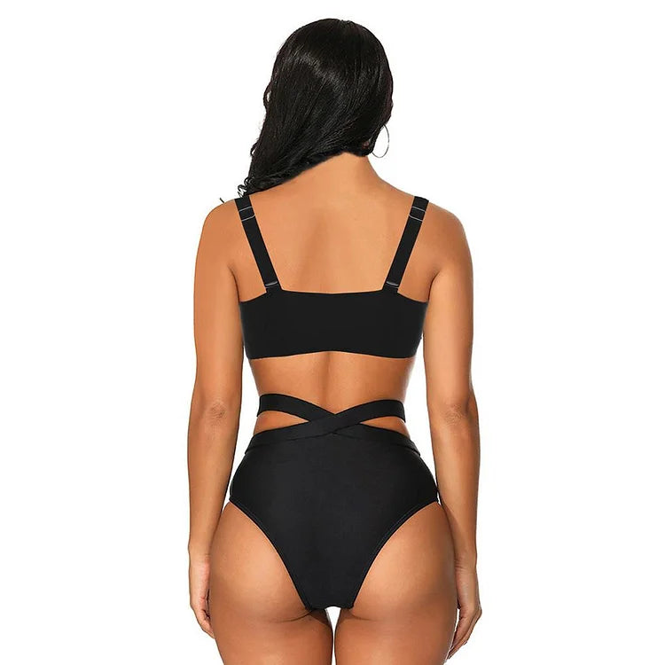 Yocwear Blackout High-Waisted Bikini Set