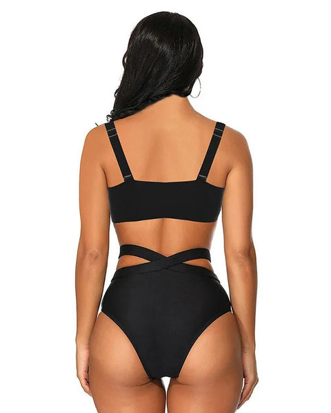 Yocwear Blackout High-Waisted Bikini Set
