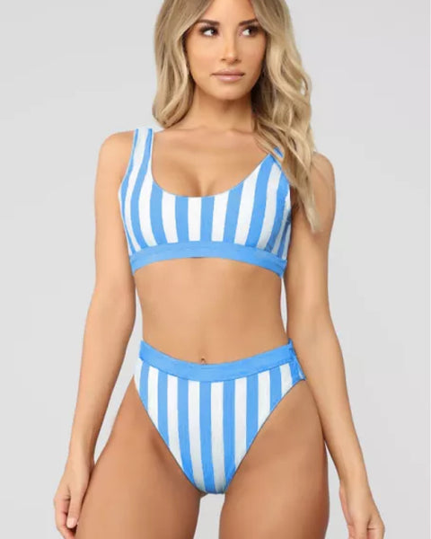 Yocwear Sexy Striped High Waist Bikini