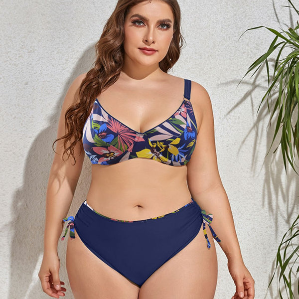 Yocwear Drawstring Tropical Sexy Bikini Set