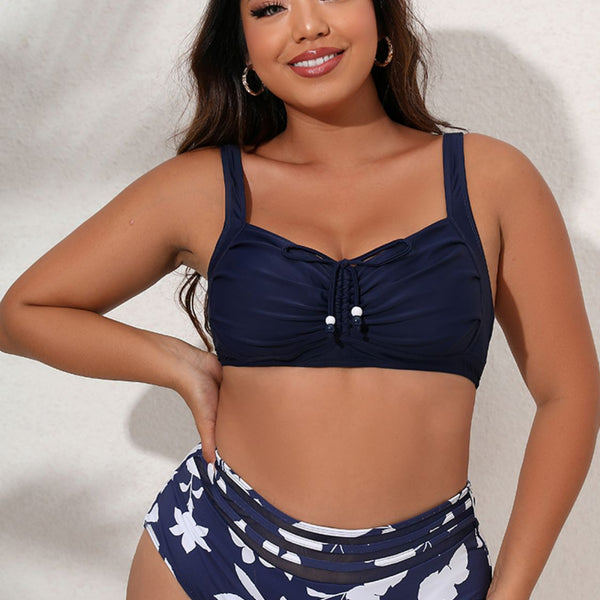 Yocwear Leaves Print Sexy Bikini Set