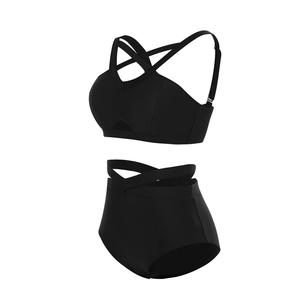 Yocwear Blackout High-Waisted Bikini Set