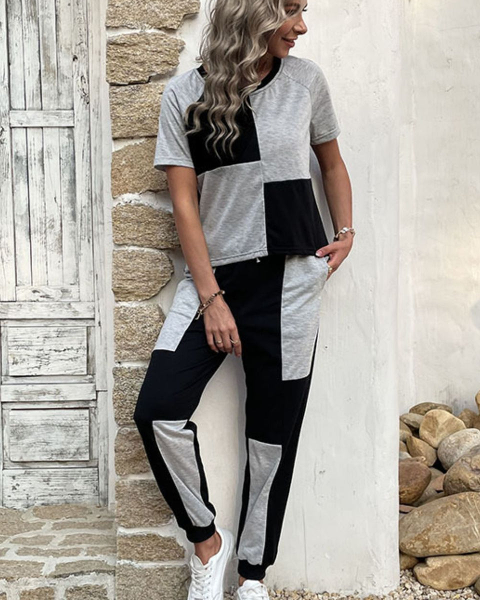 Yocwear Black and Grey Comfy Joggers Set