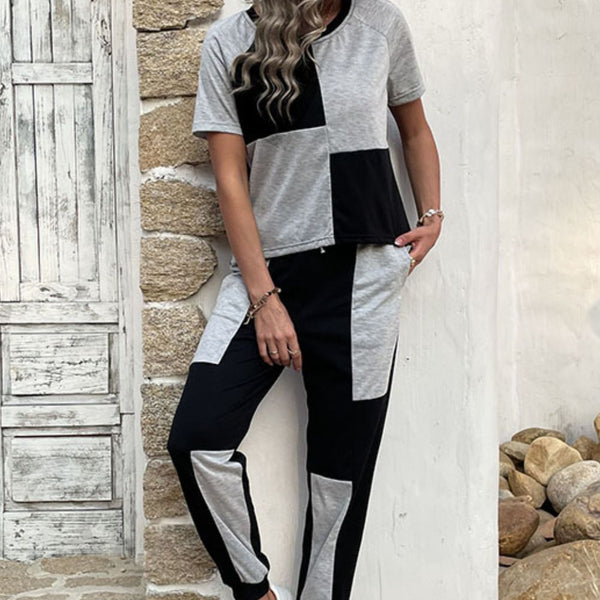 Yocwear Black and Grey Comfy Joggers Set