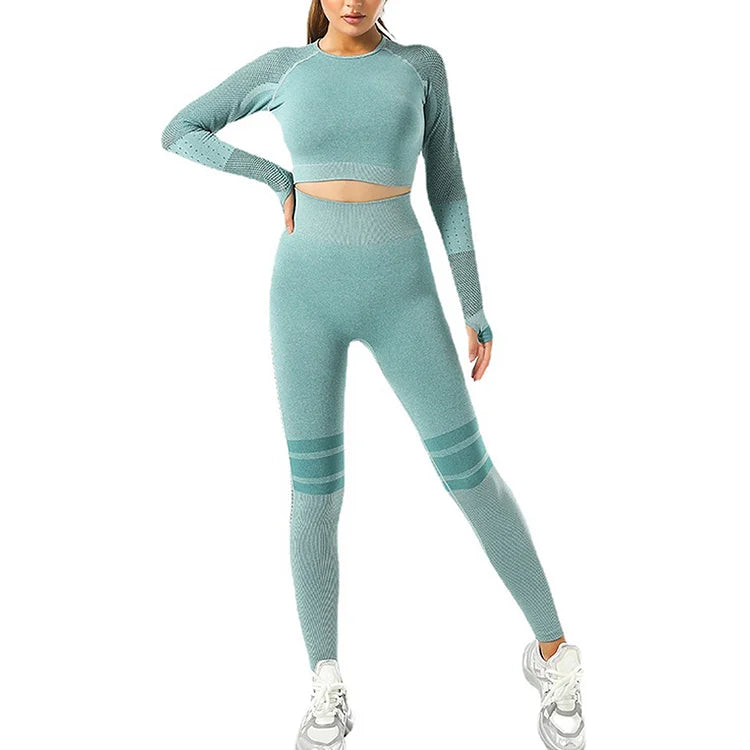 Yocwear Sporty Long Sleeve & High Waisted Legging Set