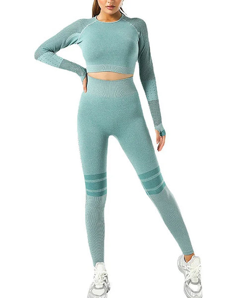 Yocwear Sporty Long Sleeve & High Waisted Legging Set