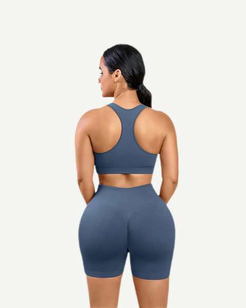 Yocwear Sporty Sports Bra and Biker Shorts Set