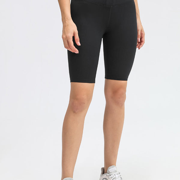 Yocwear High Waist Hook & Eye Biker Shorts