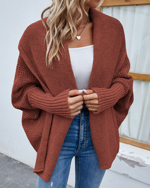 Yocwear Open Front Dolman Sleeve Cardigan