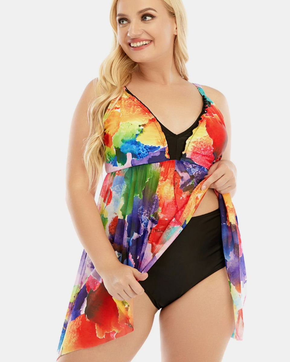 Yocwear Abstract Print Sexy Swim Set