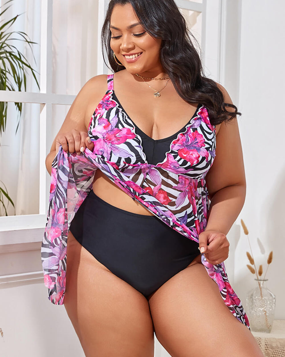 Yocwear Abstract Print Sexy Swim Set