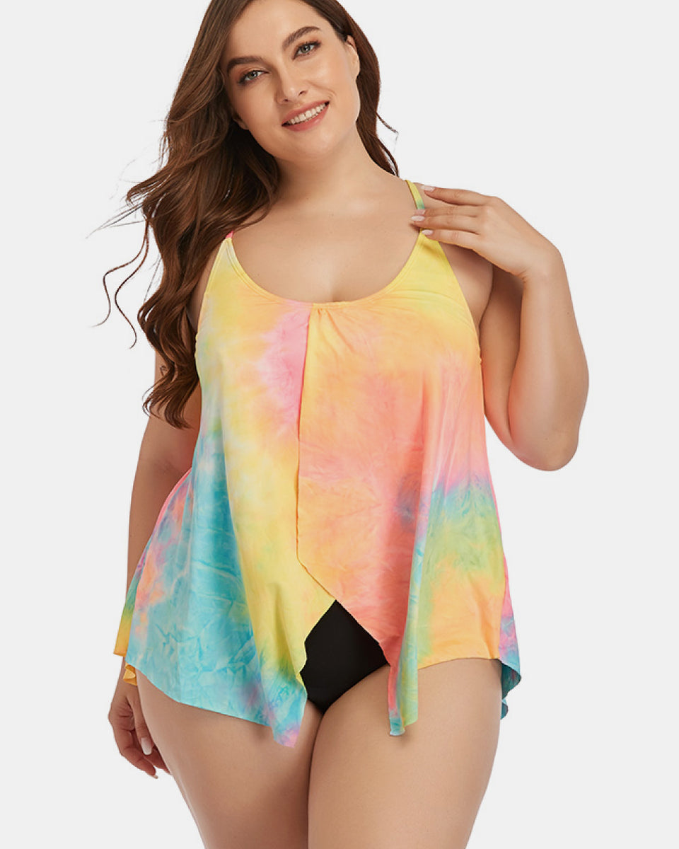 Yocwear Pastel Tie-dye Print Sexy Swim Set