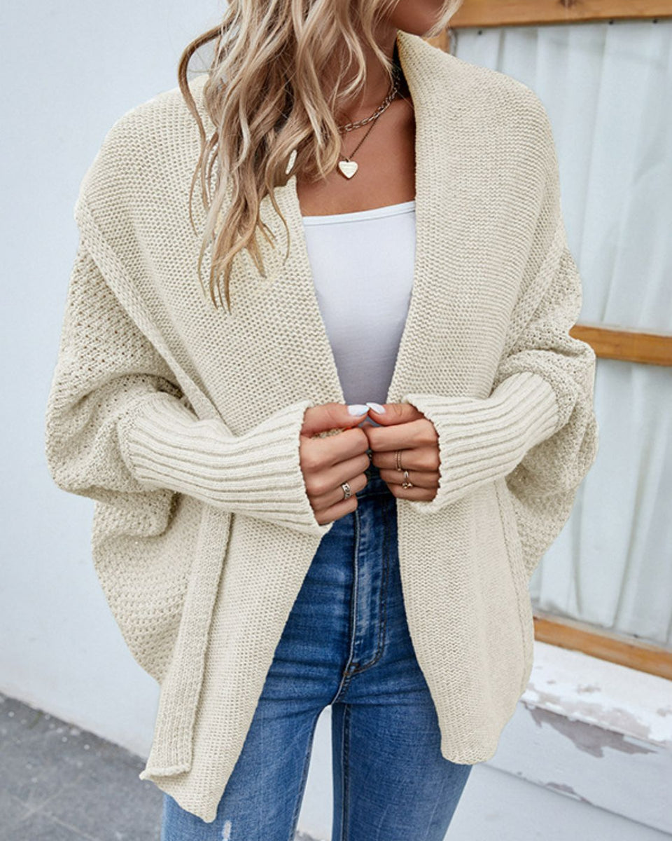 Yocwear Open Front Dolman Sleeve Cardigan