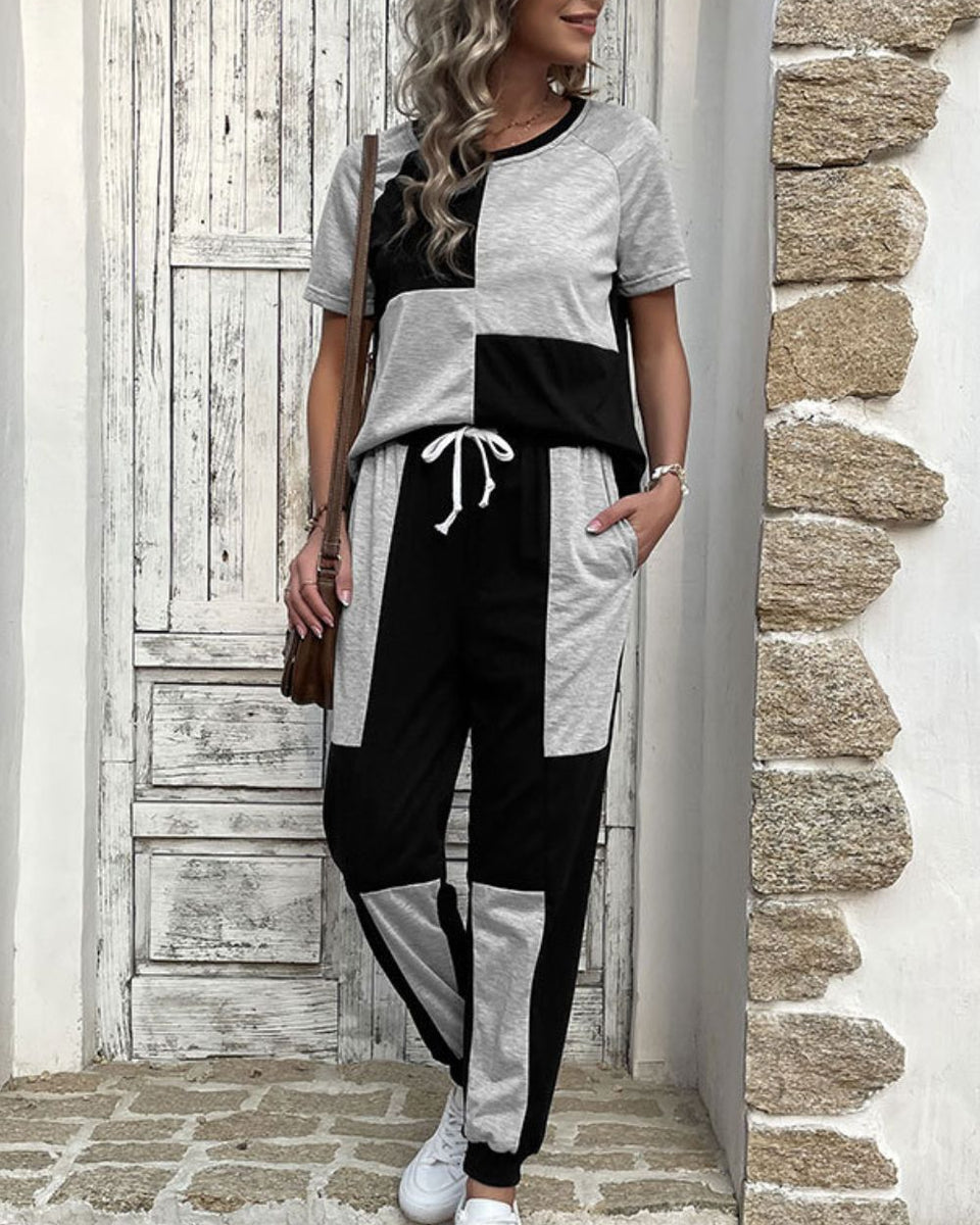 Yocwear Black and Grey Comfy Joggers Set
