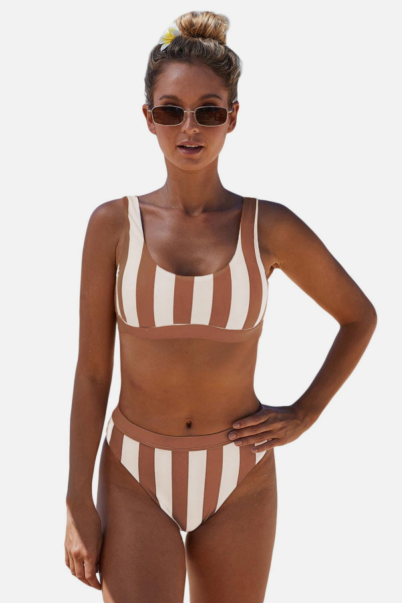 Yocwear Sexy Striped High Waist Bikini