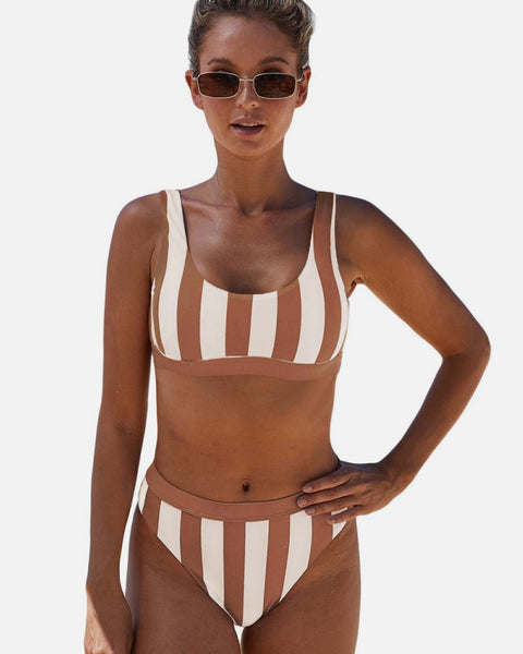 Yocwear Sexy Striped High Waist Bikini