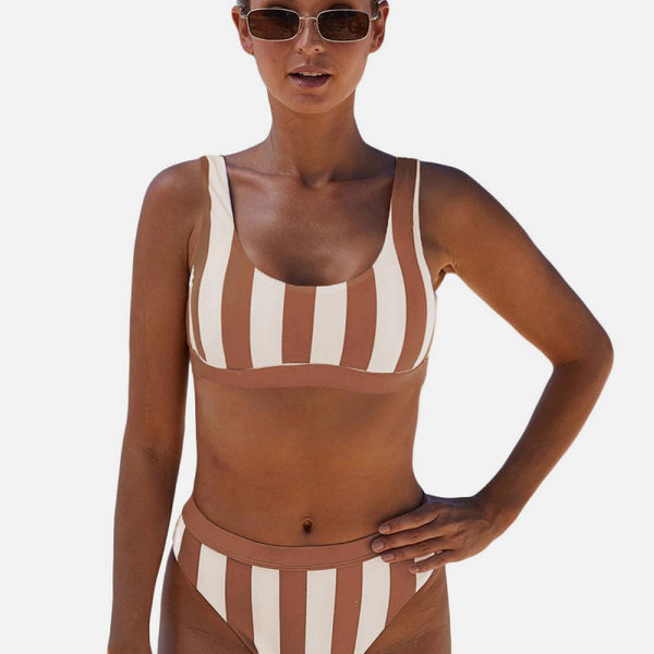Yocwear Sexy Striped High Waist Bikini